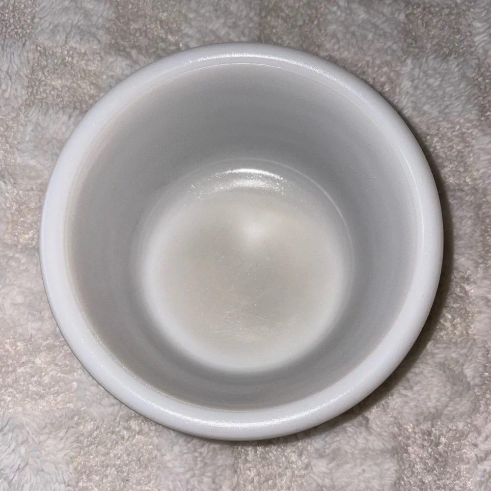 Vintage Ribbed Milk Glass Mixing Bowl • 5.5”